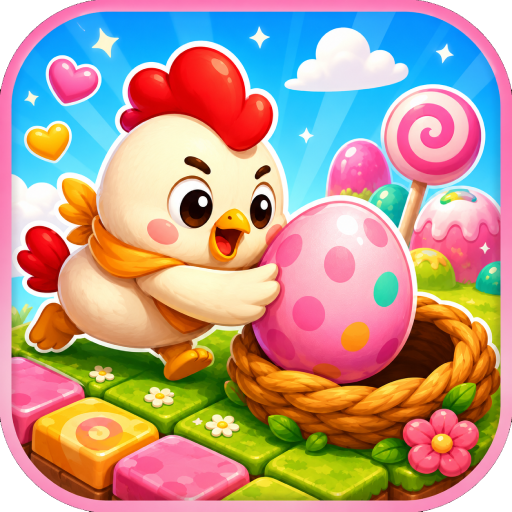 Eggway — key art of a chicken pushing eggs