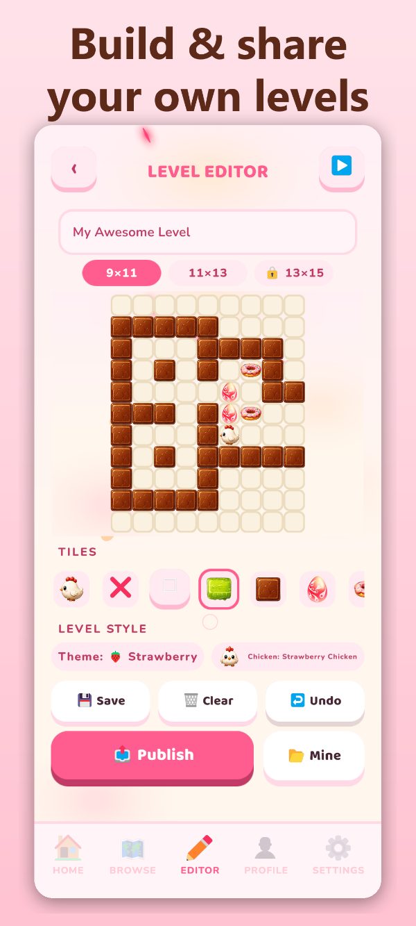 Eggway Level Editor — build and share your own levels